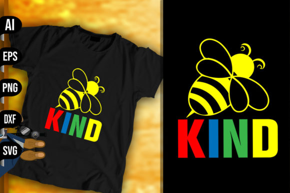 Bee Kind Funny Autism Design Graphics and Print Templates Review