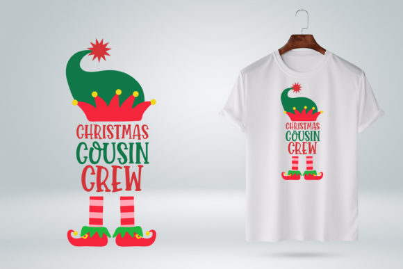 Christmas Cousin Crew Elf Shirt Design: Graphics for T-Shirt Designs