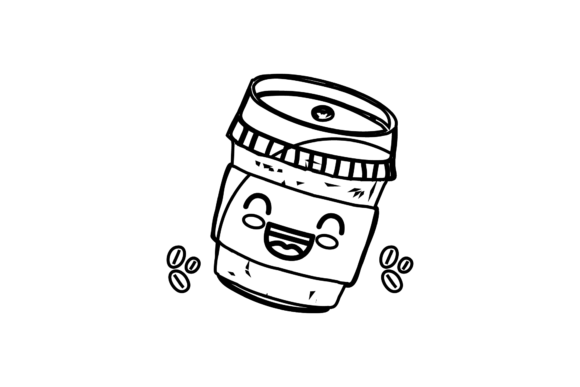 Coffee Kawaii Funny Outline Graphics and Illustrations Review