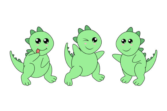 Funny Dinosaur Animal Cartoon Graphics and Illustrations