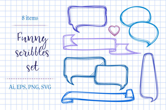 Funny Scribbles Set: Graphics and Illustrations for Playful Branding