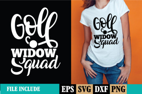 Golf Widow Squad Graphics for Print Templates
