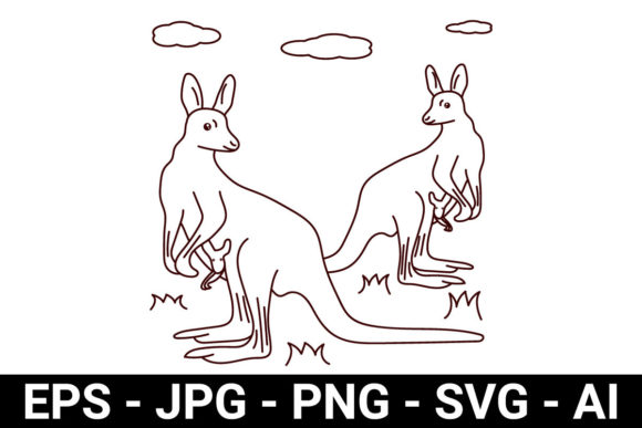 Kangaroo Coloring Pattern for Preschool Embroidery Review