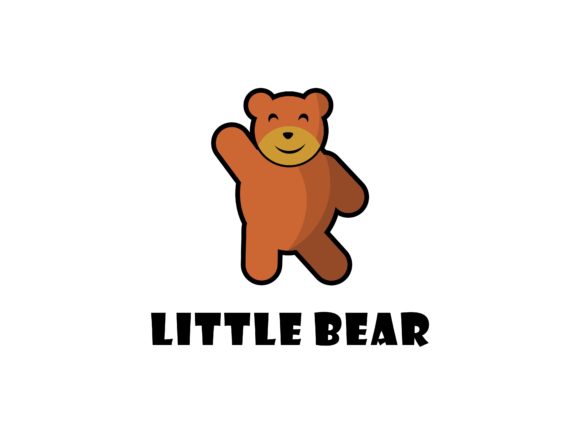 Little Bear Cute Mascot Graphics for Logos and Branding