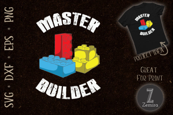 Master Builder Funny Building Blocks Graphics and T-Shirt Designs Review
