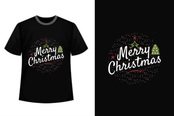 Merry Christmas with Green Tree T Shirt: Graphics & Print Templates Review