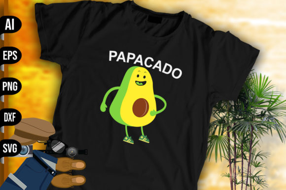 Papacado - Avocado Funny Design Graphics and Print Templates