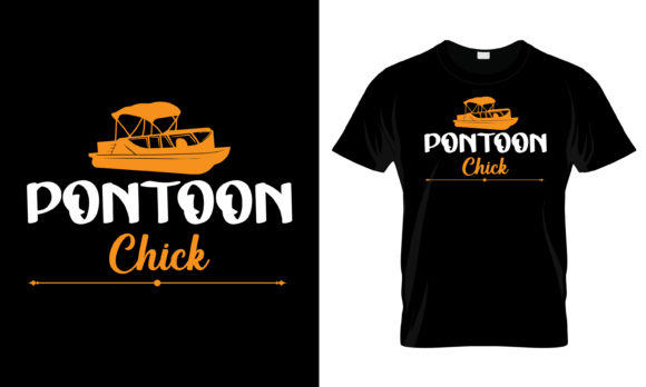 Pontoon Chick T-Shirt Graphics for Print Templates
