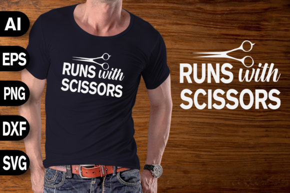 Runs with Scissors - Funny Barber Graphics and T-Shirt Designs Review