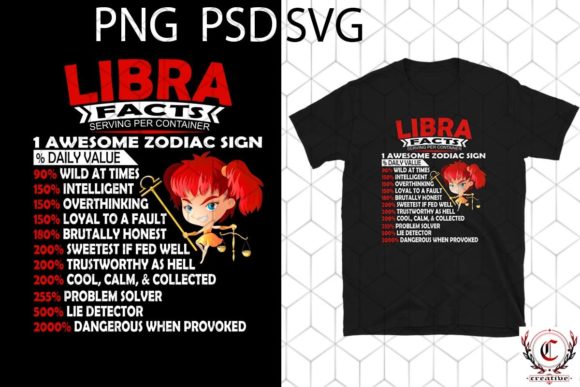 Zodiac Libra Facts Servings Per Person Graphics and Print Templates